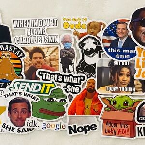 🆕 10 Pack Assorted Bundle Funny Meme Stickers Waterproof 😹